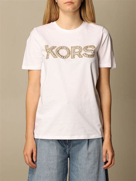 michael kors womens white short sleeve t shirt|Michael Kors tops at macy's.